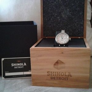 Silver Shinola Detroit Watch